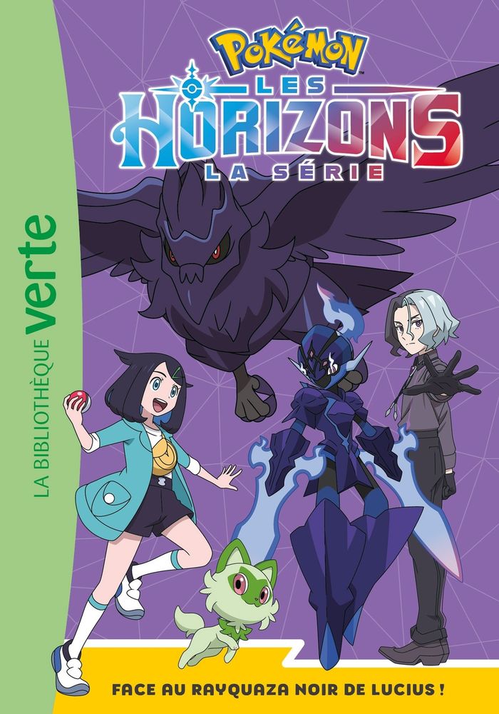 Couverture du livre « Face au Rayquaza noir de Lucius !Pokémon Les Horizons » de The Pokémon Company, librairie Les Contes Infusés à Corte