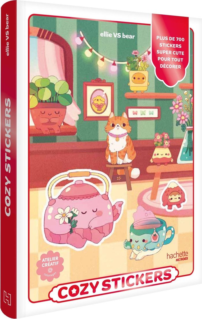 Couverture du livre « COZY STICKERS - PLUS DE 700 STICKERS PAR ELLIEVSBEAR ! » de Ellievsbear, librairie Les Contes Infusés à Corte