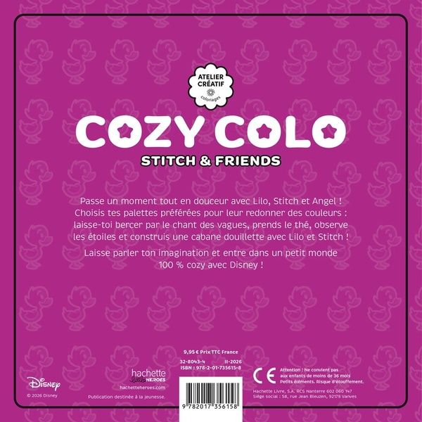 Quatrième de couverture de « COZY DISNEY - STITCH & FRIENDS »