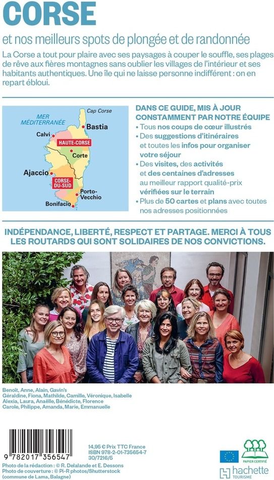 Quatrième de couverture de « GUIDE DU ROUTARD CORSE 2026/27 »