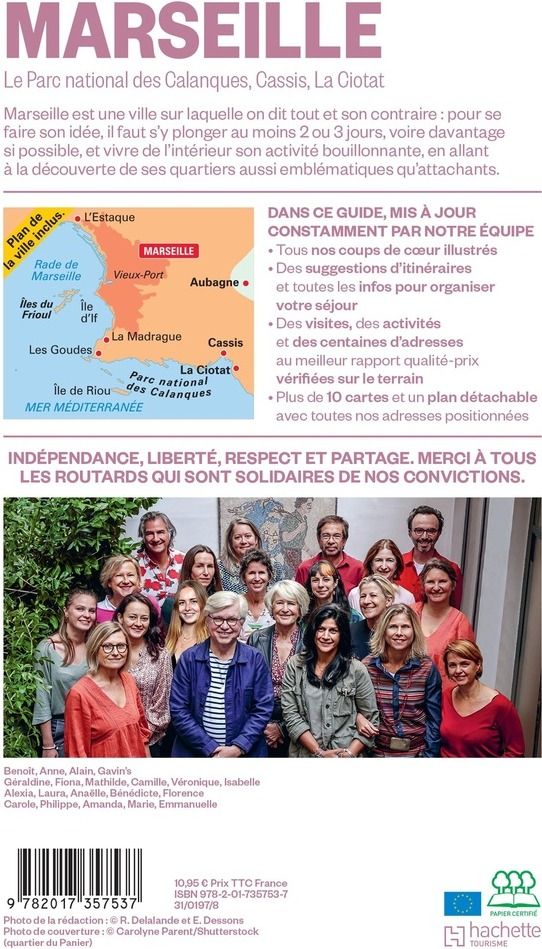 Quatrième de couverture de « Marseille : le Parc national des Calanques, Cassis, La Ciotat »