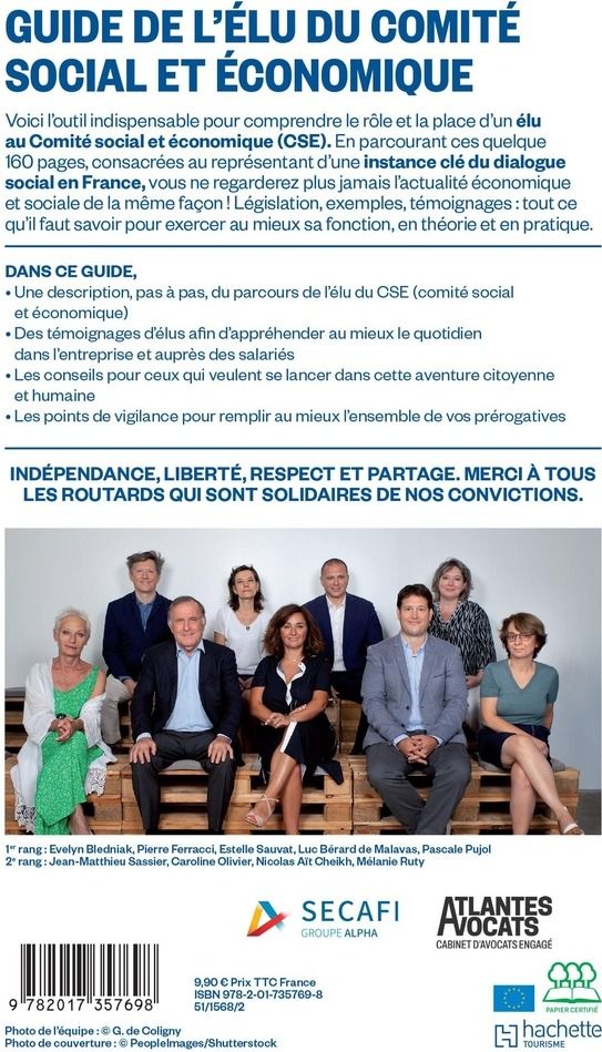 Quatrième de couverture de « Le guide de l'élu du comité social et économique »