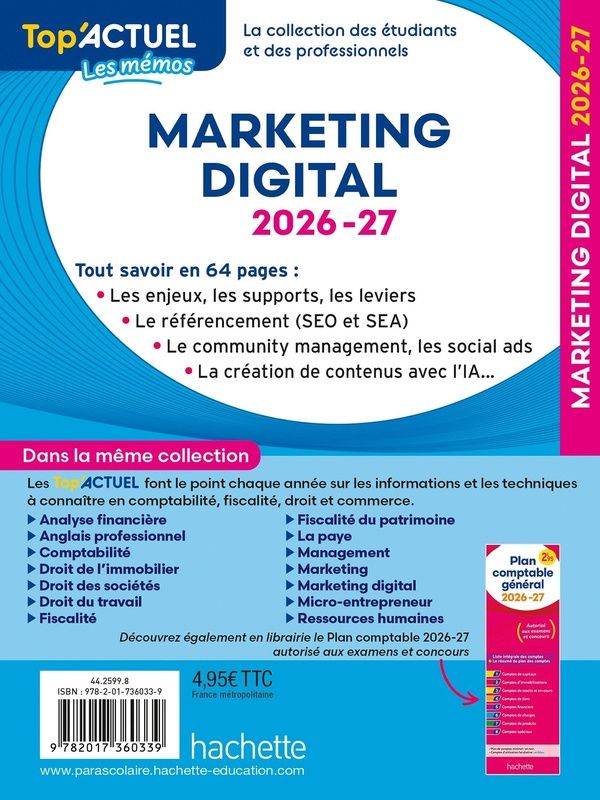 Quatrième de couverture de « Marketing digital 2026-27 »