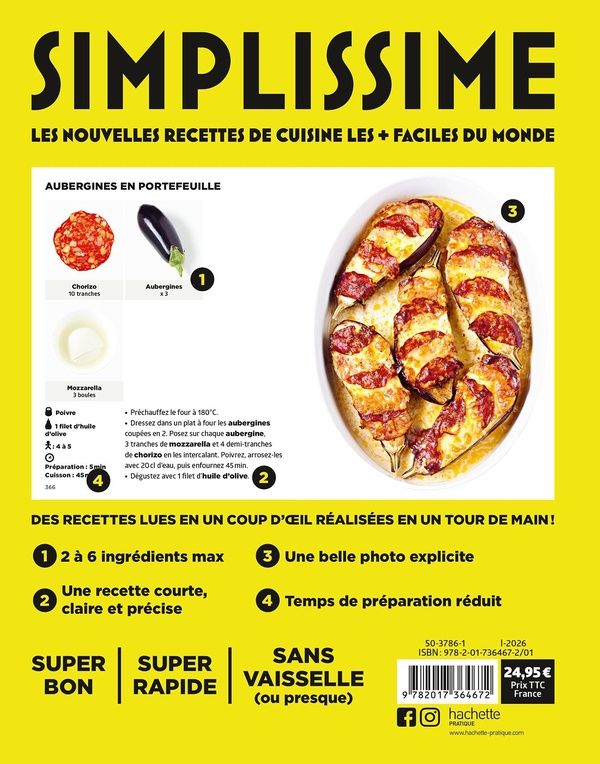 Quatrième de couverture de « Le livre de cuisine le + facile du monde »
