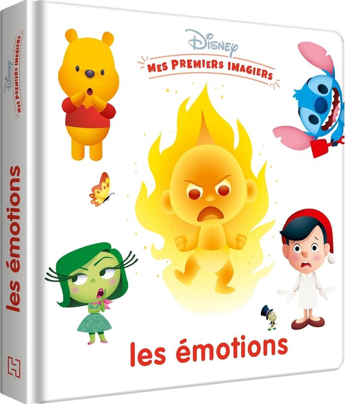 Couverture du livre « DISNEY BABY - MES PREMIERS IMAGIERS - LES EMOTIONS », librairie Les Contes Infusés à Corte