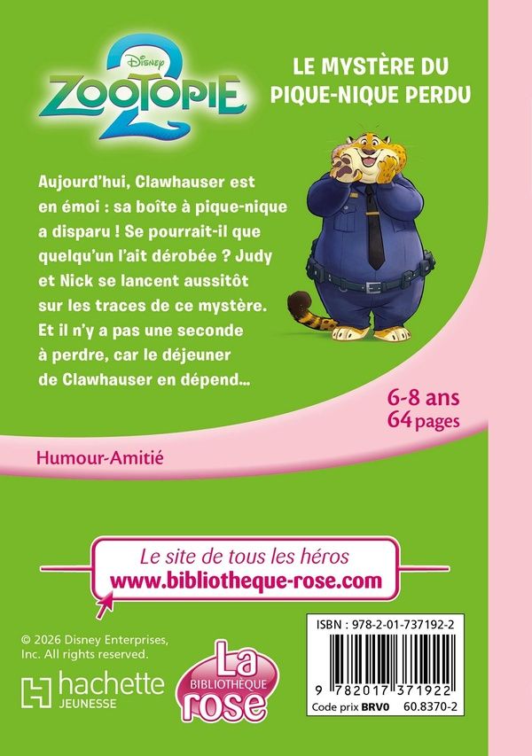 Quatrième de couverture de « Zootopie 2 : Le mystère du pique-nique perdu »