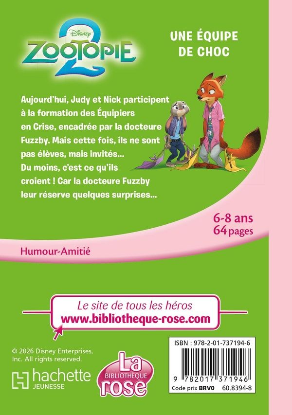 Quatrième de couverture de « Zootopie 2 : une équipe de choc »
