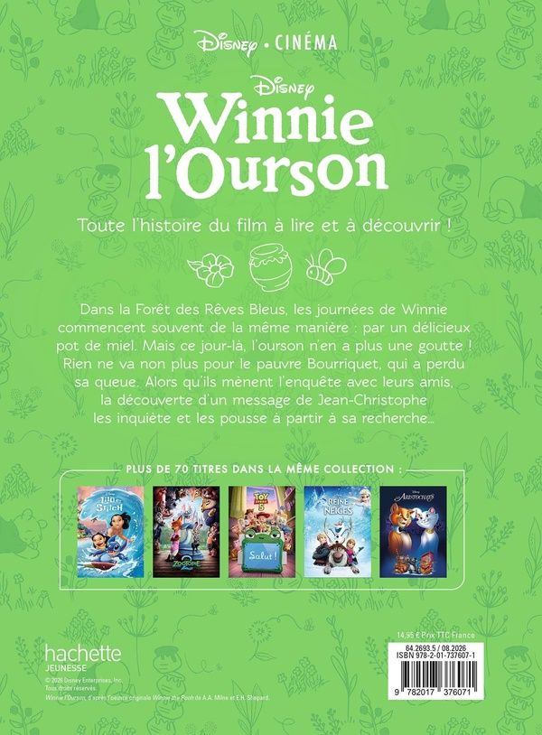 Quatrième de couverture de « WINNIE L'OURSON - DISNEY CINEMA »