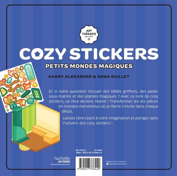 Quatrième de couverture de « COZY STICKERS - PETITS MONDES MAGIQUES »