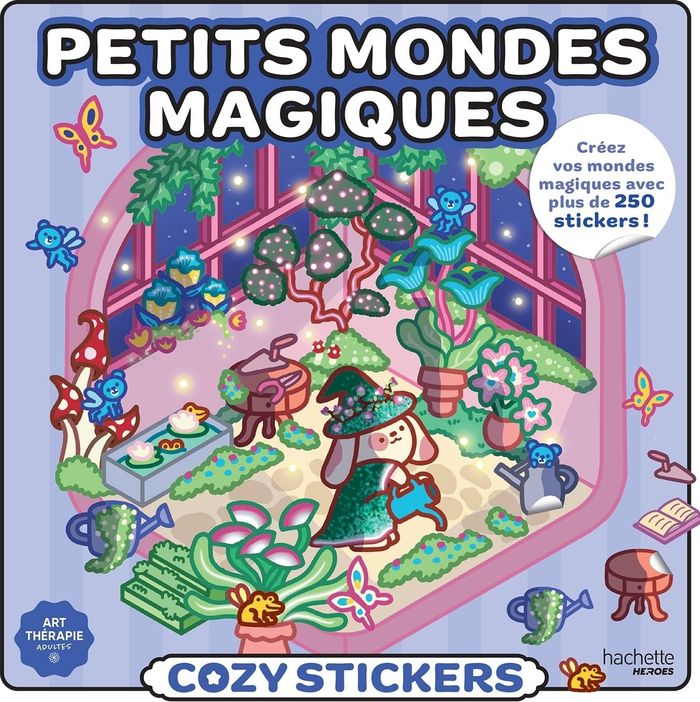Couverture du livre « COZY STICKERS - PETITS MONDES MAGIQUES » de Alexander/guillet, librairie Les Contes Infusés à Corte