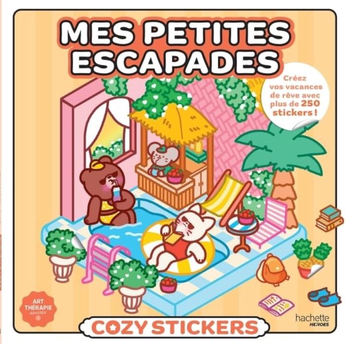 Couverture du livre « COZY STICKERS - MES PETITES ESCAPADES », librairie Les Contes Infusés à Corte