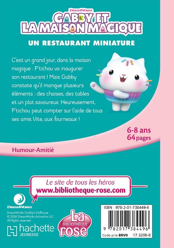 Quatrième de couverture de « GABBY ET LA MAISON MAGIQUE, TOME 10 - UN RESTAURANT MINIATURE »