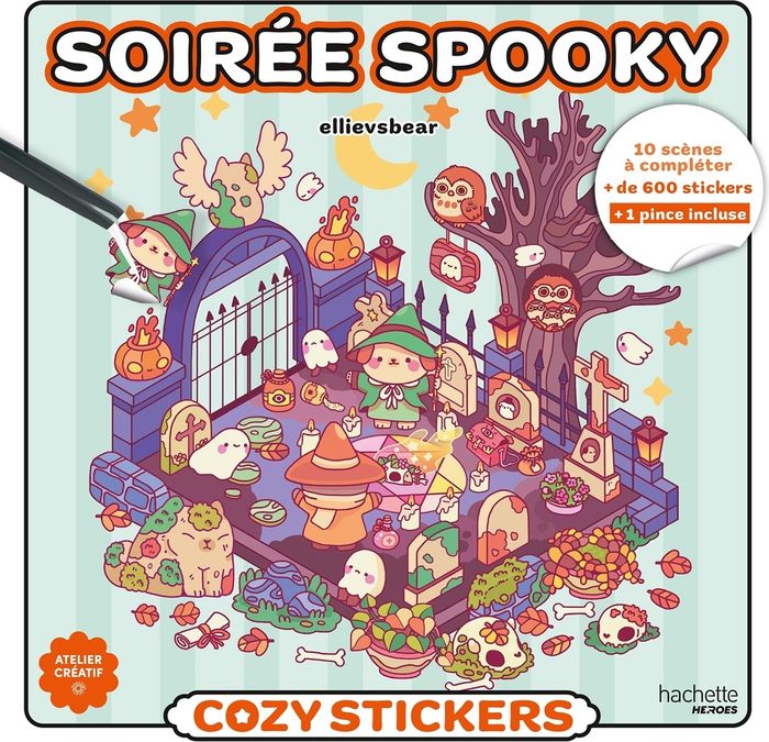 Couverture : COZY STICKERS (AVEC PINCE) - SOIREE SPOOKY