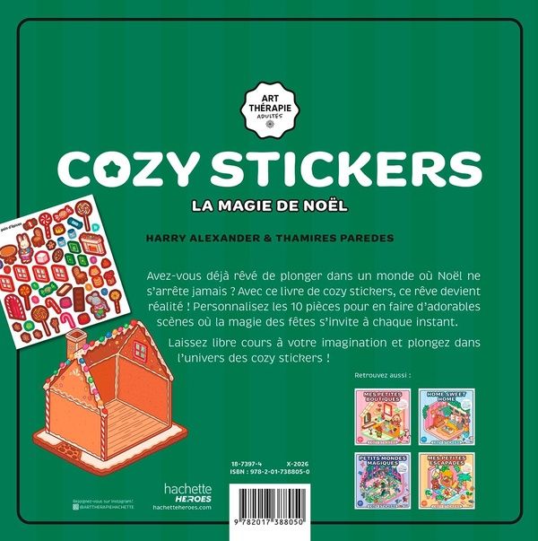 Quatrième de couverture de « COZY STICKERS - LA MAGIE DE NOEL »