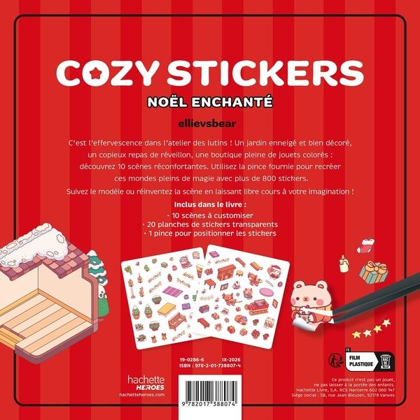 Quatrième de couverture de « COZY STICKERS - NOEL ENCHANTE »