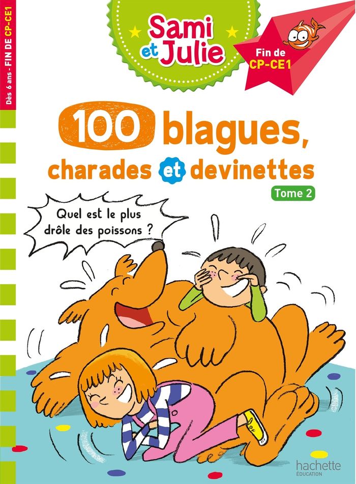 Couverture du livre « 100 blagues, charades et devinettes » de Sandra Lebrun, librairie Les Contes Infusés à Corte