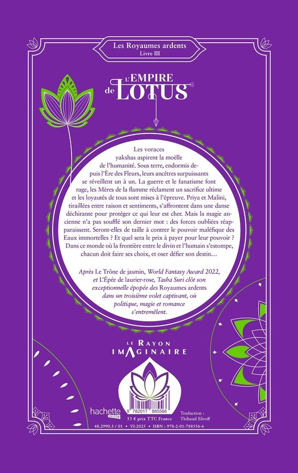 Quatrième de couverture de « L'empire de lotus »