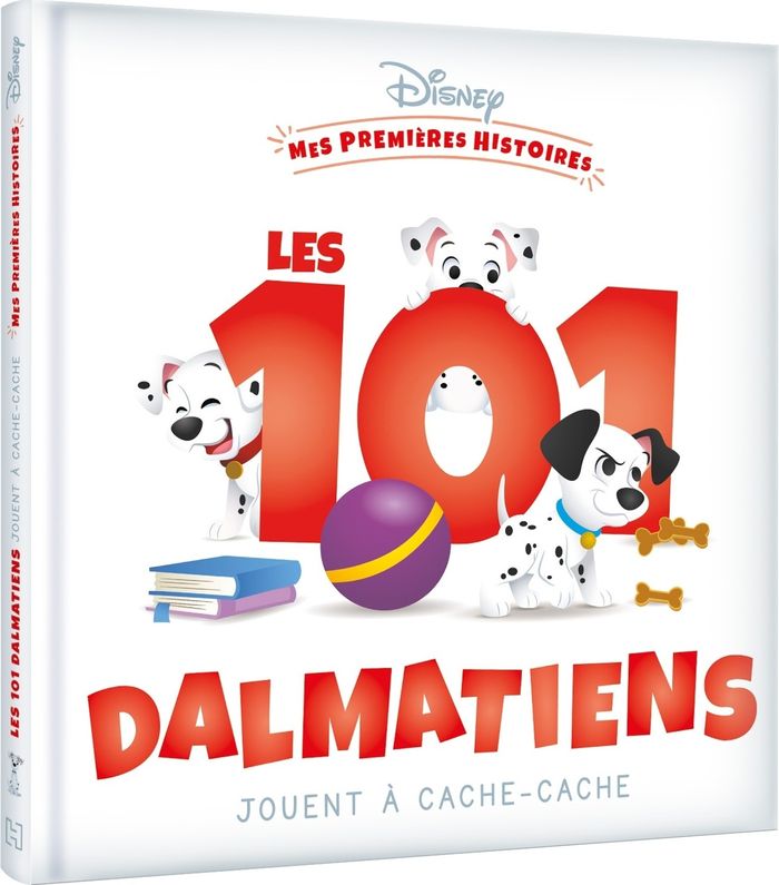Couverture du livre « DISNEY - MES PREMIERES HISTOIRES - LES 101 DALMATIENS JOUENT A CACHE-CACHE » de Xxx, librairie Les Contes Infusés à Corte