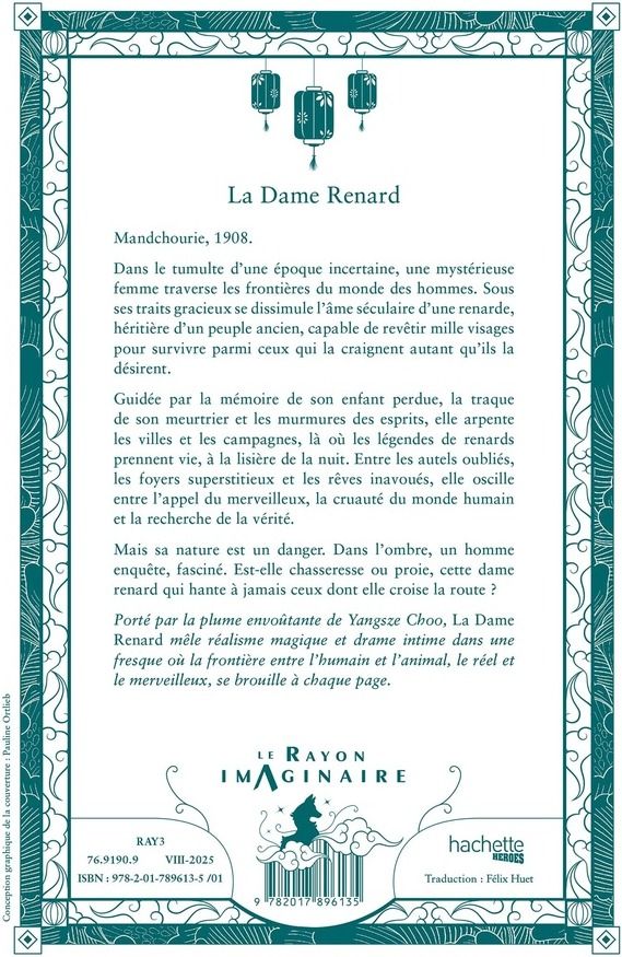Quatrième de couverture de « La dame renard »