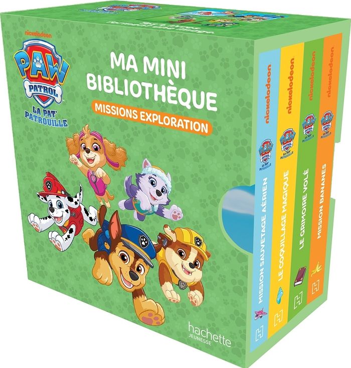 Couverture du livre « Paw patrol, la Pat' patrouille : missions exploration » de Nickelodeon, librairie Les Contes Infusés à Corte