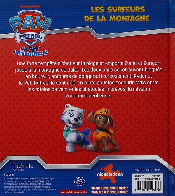 Quatrième de couverture de « Les surfeurs de la montagne »