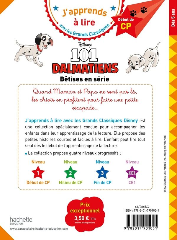 Quatrième de couverture de « 101 dalmatiens : bêtises en série »