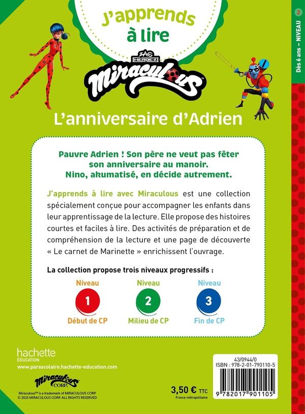 Quatrième de couverture de « L'anniversaire d'Adrien »