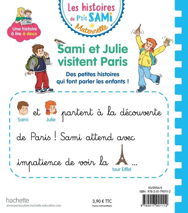 Quatrième de couverture de « Sami et Julie visitent Paris »