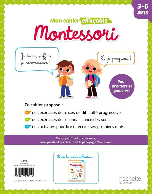 Quatrième de couverture de « Je trace les lettres, j'apprends leurs sons : 3-6 ans »