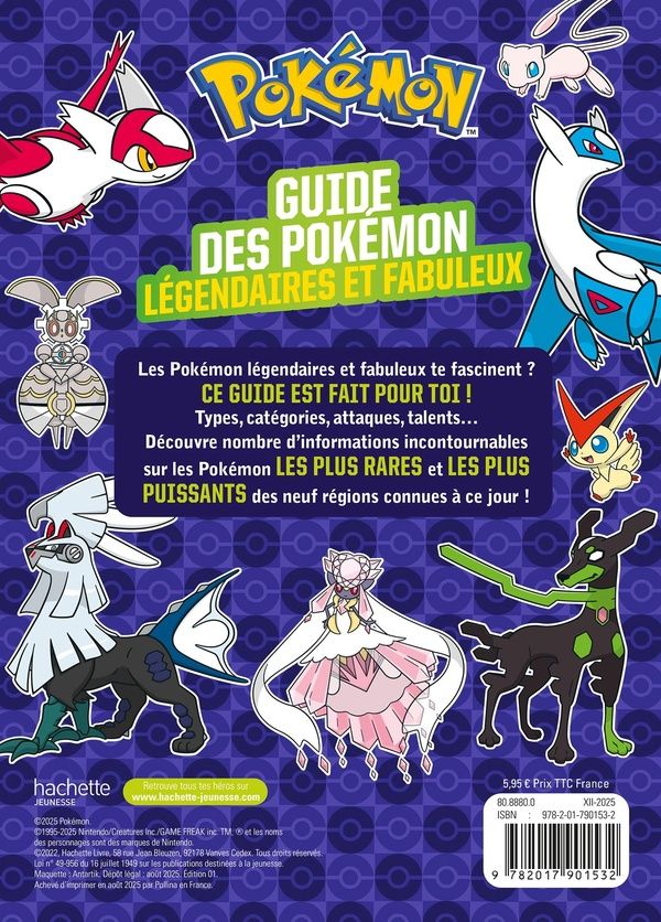 Quatrième de couverture de « Le guide des Pokémon légendaires et fabuleux »