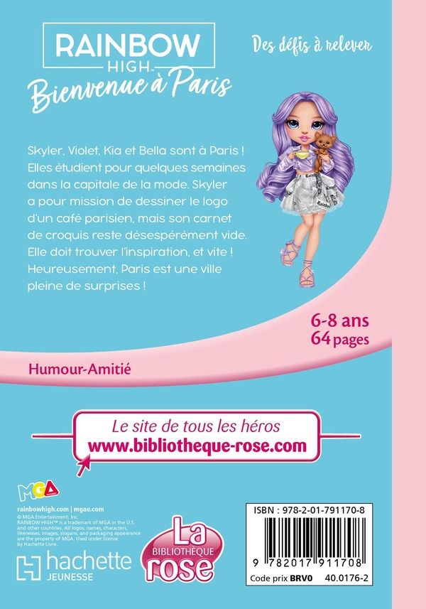 Quatrième de couverture de « RAINBOW HIGH PARIS, TOME 02 - DES DEFIS A RELEVER »