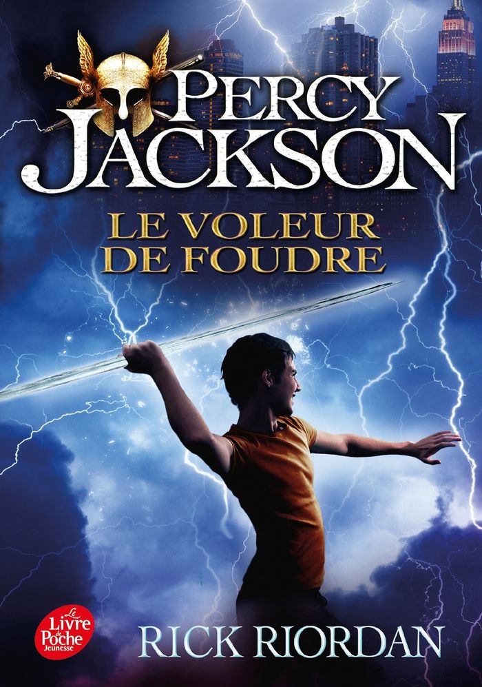Couverture du livre « PERCY JACKSON - TOME 1 - LE VOLEUR DE FOUDRE » de Rick Riordan, librairie Les Contes Infusés à Corte