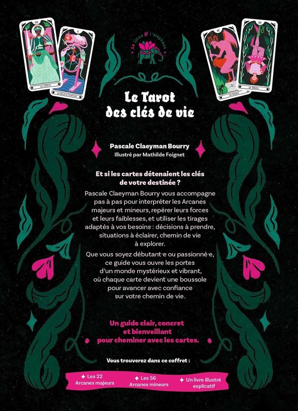 Quatrième de couverture de « Le tarot des clés de vie : les 78 arcanes comme boussole pour révéler votre histoire »