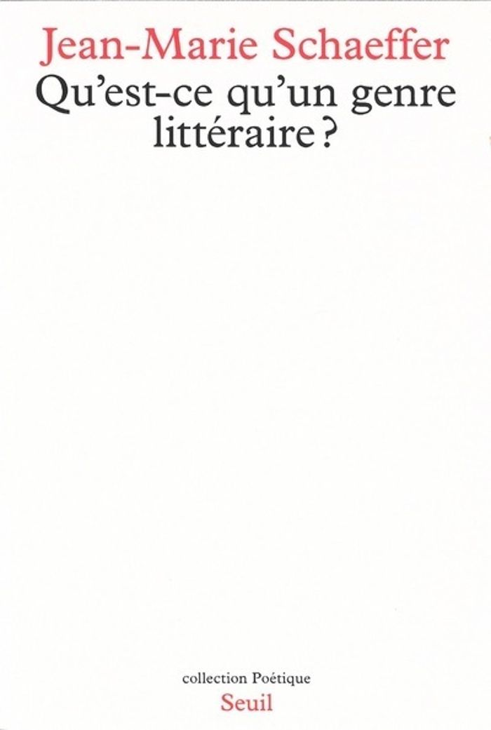 Couverture du livre « QU'EST-CE QU'UN GENRE LITTERAIRE ? » de Jean-Marie Schaeffer, librairie Les Contes Infusés à Corte