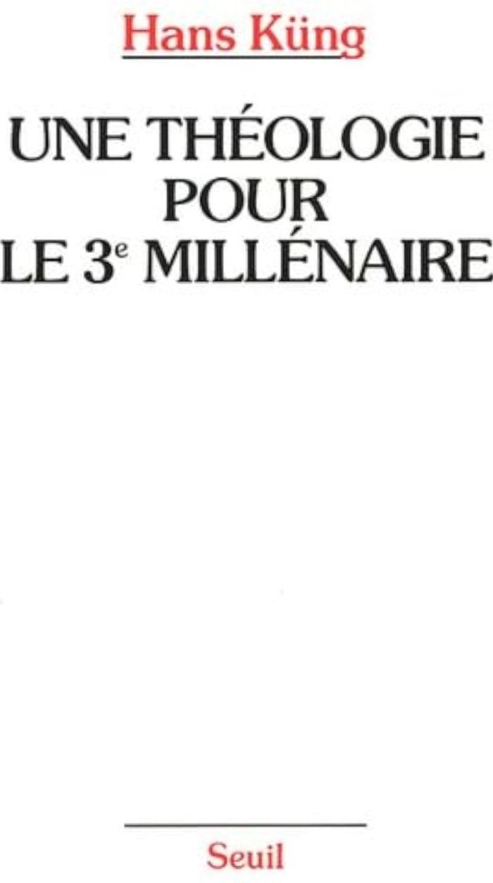 Couverture du livre « UNE THEOLOGIE POUR LE TROISIEME MILLENAIRE. POUR UN NOUVEAU DEPART OECUMENIQUE » de Hans Kung, librairie Les Contes Infusés à Corte
