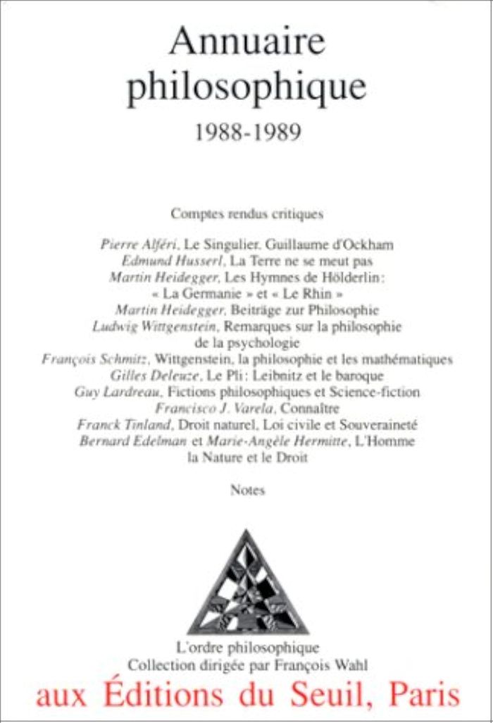Couverture du livre « ANNUAIRE PHILOSOPHIQUE (1988-1989) » de Collectif, librairie Les Contes Infusés à Corte