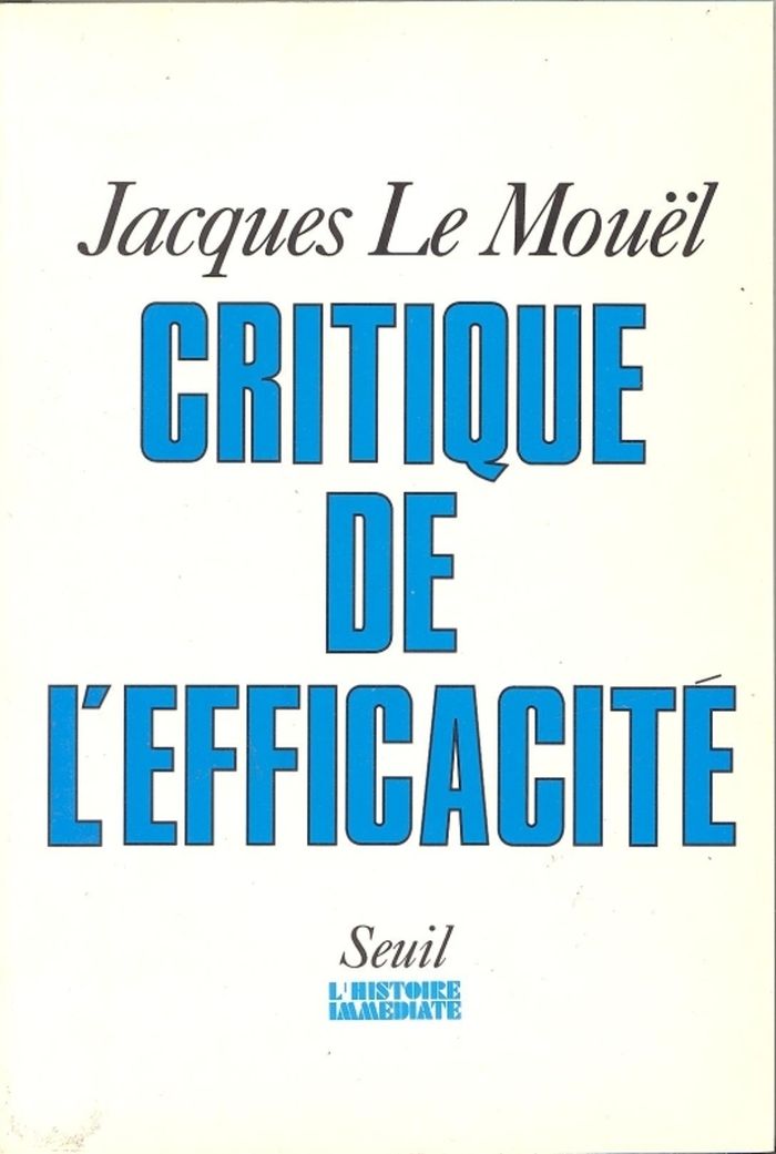 Couverture du livre « CRITIQUE DE L'EFFICACITE », librairie Les Contes Infusés à Corte