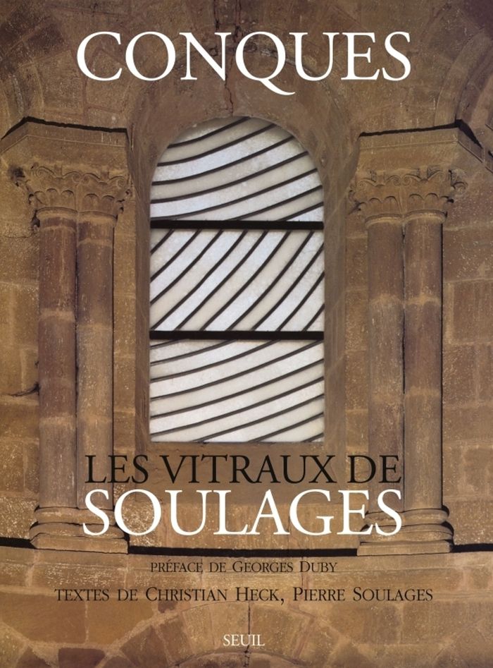 Couverture du livre « CONQUES - LES VITRAUX DE SOULAGES » de Heck/soulages, librairie Les Contes Infusés à Corte