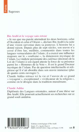 Quatrième de couverture de « IBN'ARABI ET LE VOYAGE SANS RETOUR »