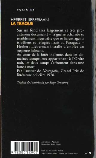 Quatrième de couverture de « LA TRAQUE »