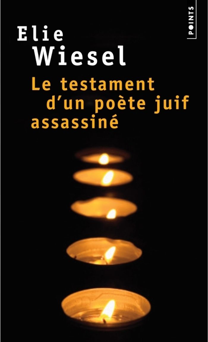 Couverture du livre « LE TESTAMENT D'UN POETE JUIF ASSASSINE » de Elie Wiesel, librairie Les Contes Infusés à Corte