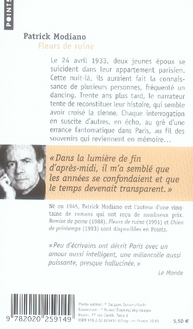 Quatrième de couverture de « FLEURS DE RUINE »