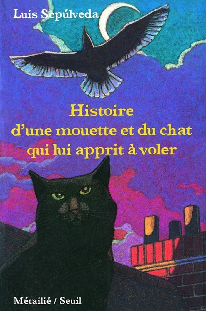 Couverture du livre « HISTOIRE D'UNE MOUETTE ET DU CHAT QUI LUI APPRIT A VOLER » de Hyman/sepulveda, librairie Les Contes Infusés à Corte