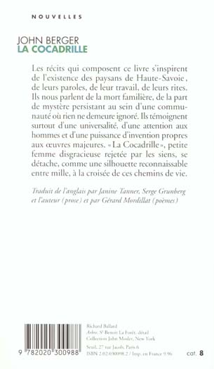 Quatrième de couverture de « LA COCADRILLE »