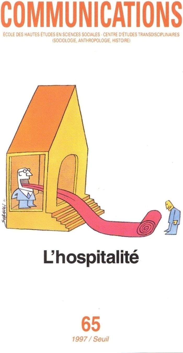 Couverture du livre « COMMUNICATIONS, N  65, L'HOSPITALITE » de Collectif, librairie Les Contes Infusés à Corte