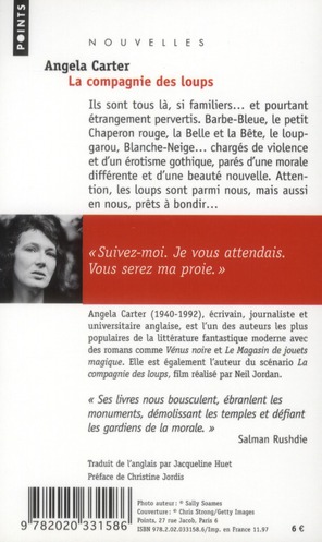 Quatrième de couverture de « LA COMPAGNIE DES LOUPS, ET AUTRES NOUVELLES »