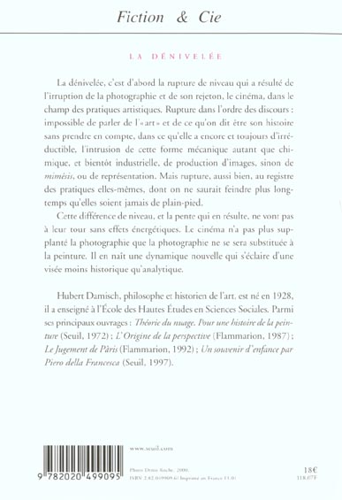 Quatrième de couverture de « LA DENIVELEE. A L'EPREUVE DE LA PHOTOGRAPHIE »