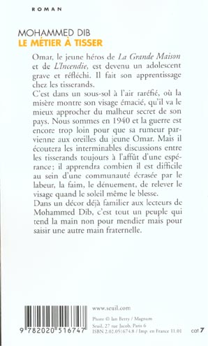 Quatrième de couverture de « LE METIER A TISSER »