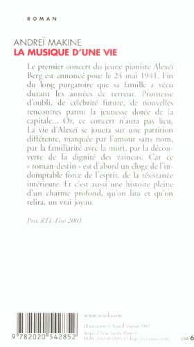 Quatrième de couverture de « LA MUSIQUE D'UNE VIE »