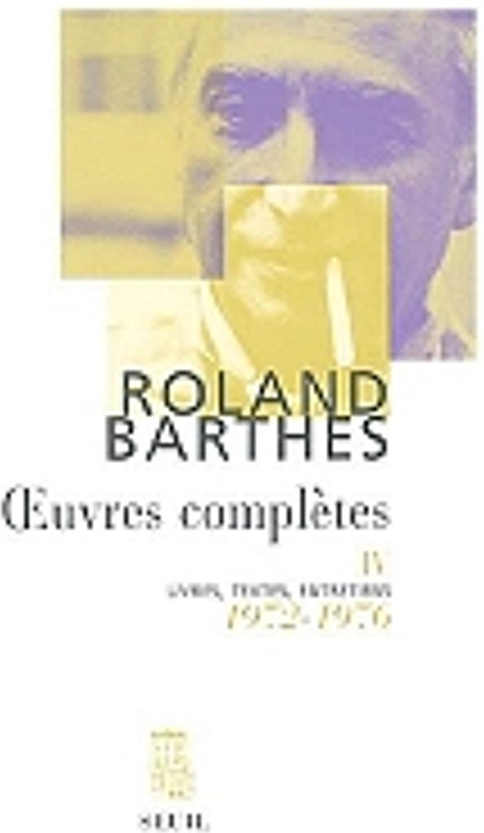 Couverture du livre « OEUVRES COMPLETES (1972-1976) - NOUVELLE EDITION » de Roland Barthes, librairie Les Contes Infusés à Corte